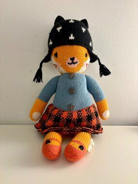 Cuddle + Kind Sadie the Fox 13 inch Plush Handmade Stuffed Animal Peru Cotton